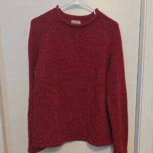 L.L. Bean Cherry Red Knit Pullover